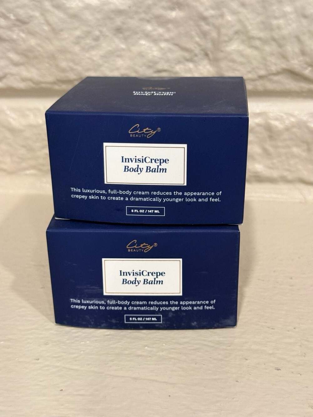 Lot of 2 City Beauty InvisiCrepe Body Balm 5 fl oz / 147 ml Each